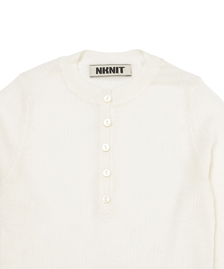 sheer wool henley neck KNIT_13