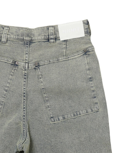 denim high waist long pants_7