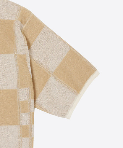 short check pattern knit shirt_7