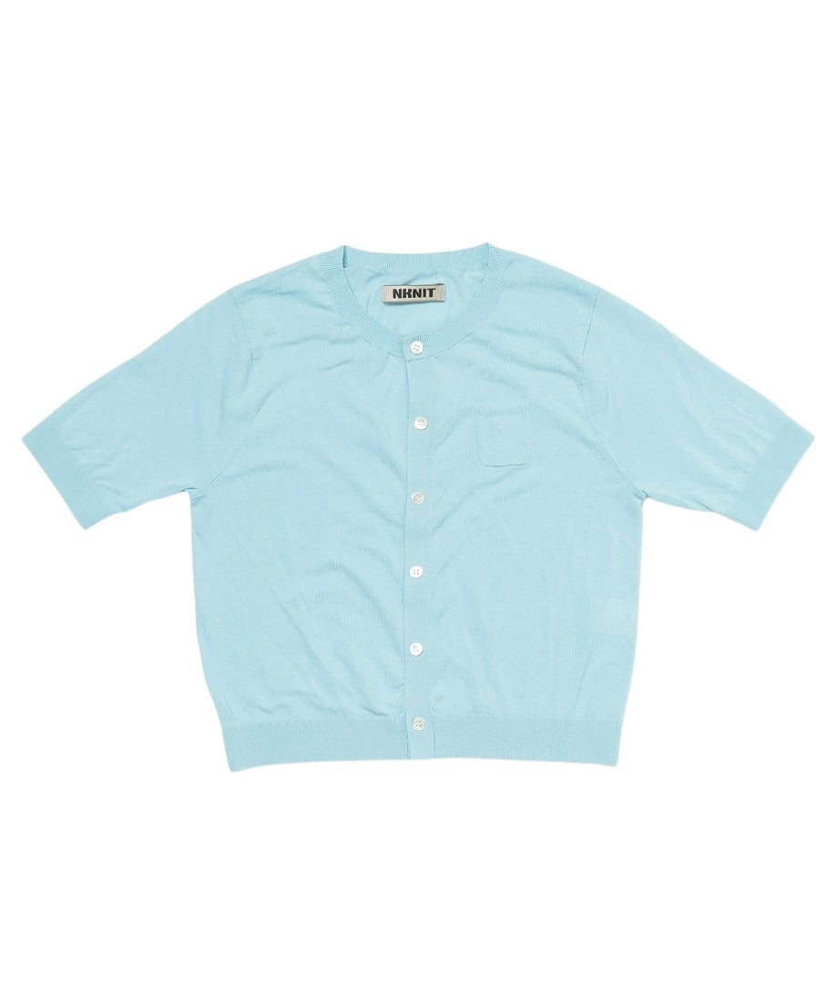 silk cotton crew neck KNIT  T-shirt_4