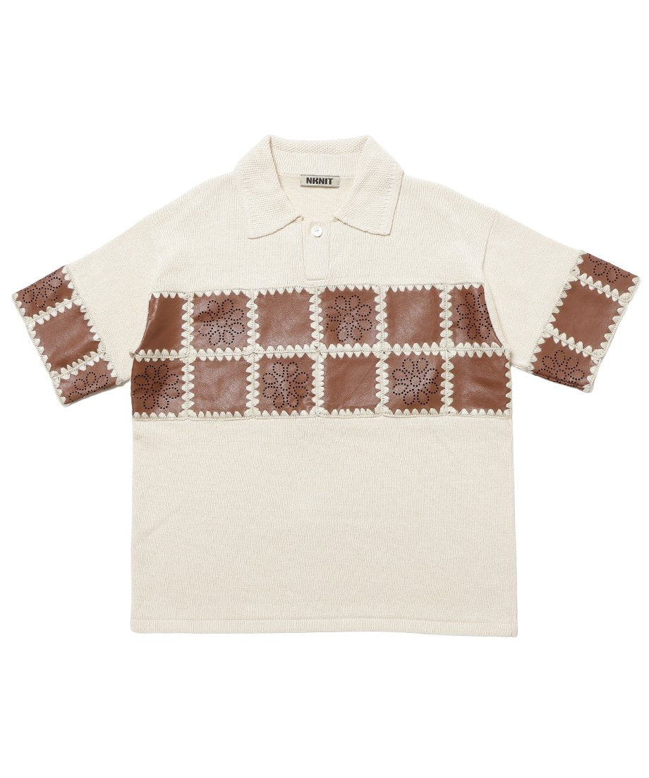 vegan leather/KNIT  shirt_3