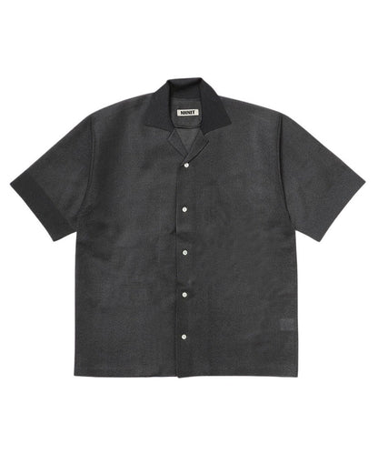 sheer KNIT open collar shirt_5