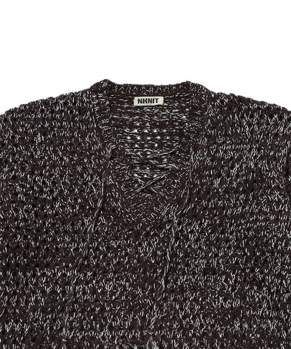 mix color lace up KNIT_12