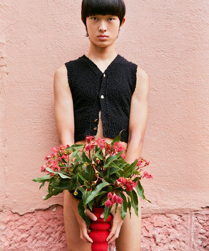mini V-neck KNIT vest_1