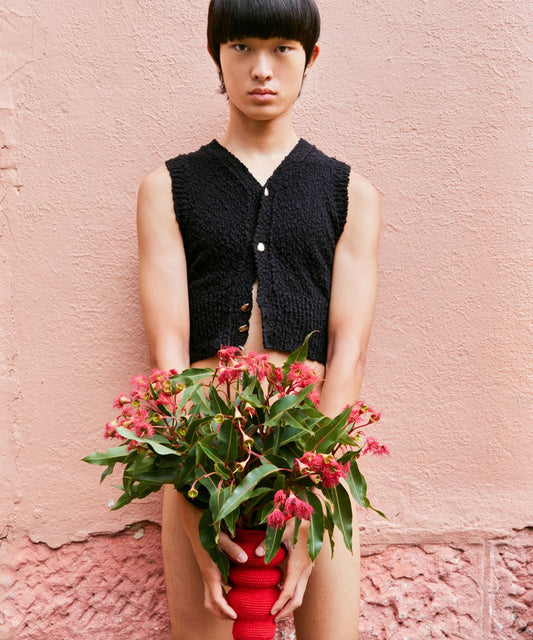 mini V-neck KNIT vest_1