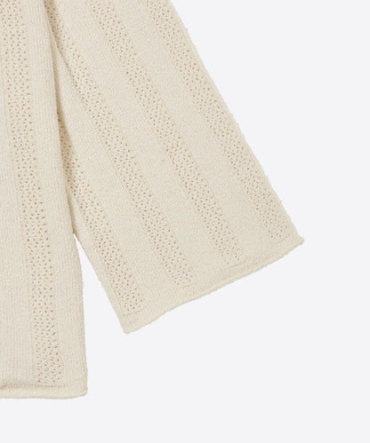 mesh rib v-neck knit_6