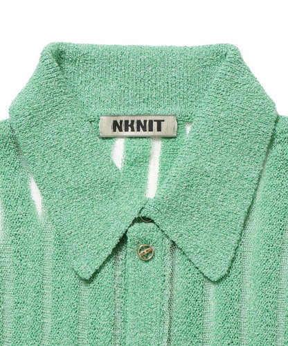 mesh stripe KNIT shirt_11