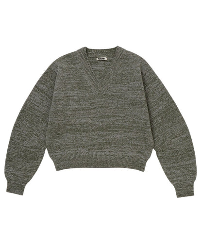 V-neck mix color KNIT_5
