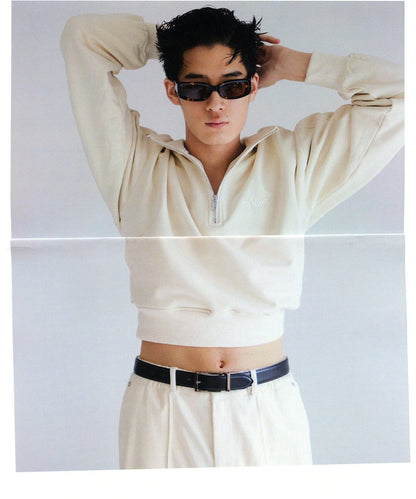 half zip sweatshirt  size②_1