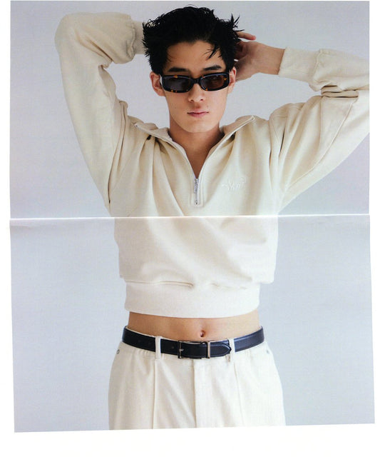 half zip sweatshirt  size②_1