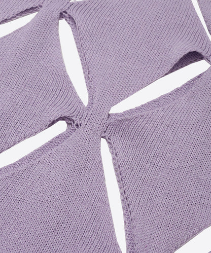 pattern slit knit T-shirt_12