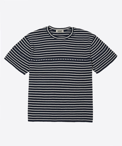 paper mix pattern knit T-shirt♡_3