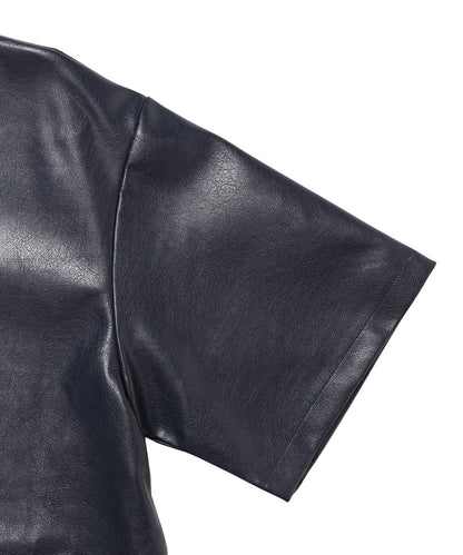 vegan leather box mini dress_15