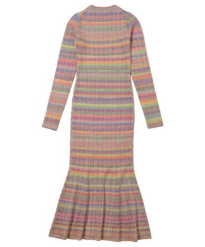 mix color tight long KNIT dress_10