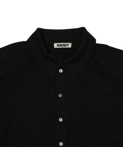 checker pattern shoulder pad  KNIT shirt_13