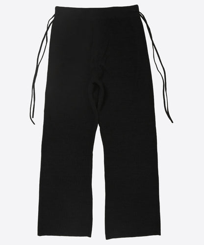 paper mix side string knit pants_11