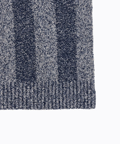 check stripe knit vest_12