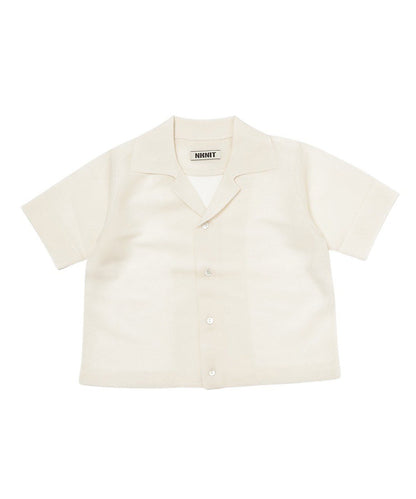 sheer KNIT open collar shirt_2