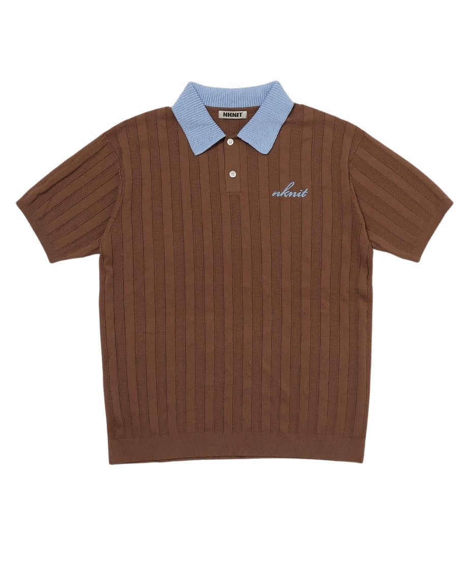 mix gauge logo KNIT shirts_5