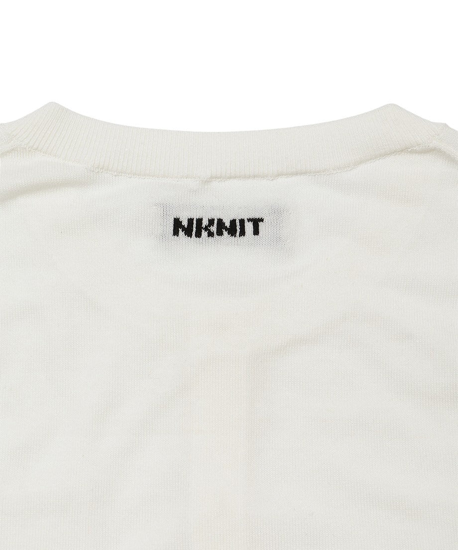 silk cotton crew neck KNIT cardigan_11