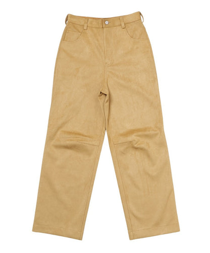 suede high waist  long pants_2