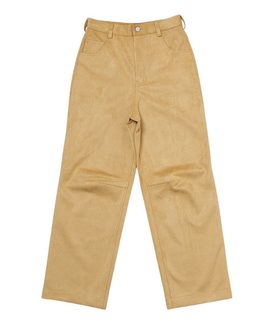 suede high waist  long pants_2