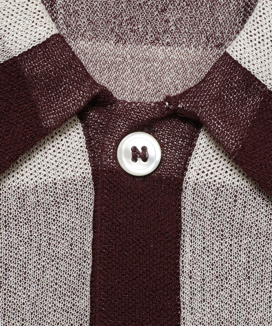 checker pattern KNIT shirt_12