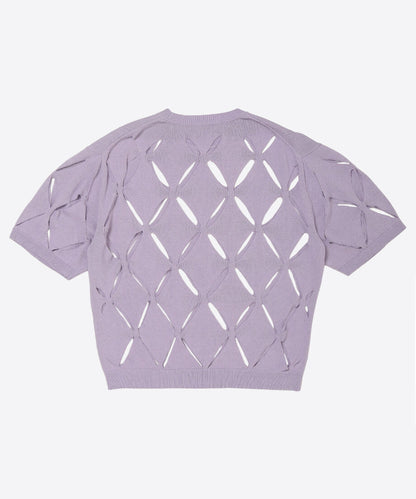 pattern slit knit T-shirt_13