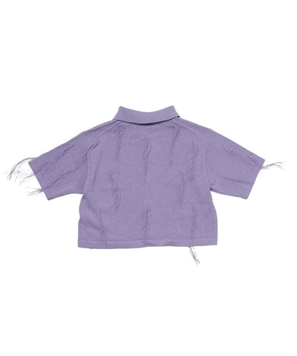 paper mix fringe KNIT shirts_16