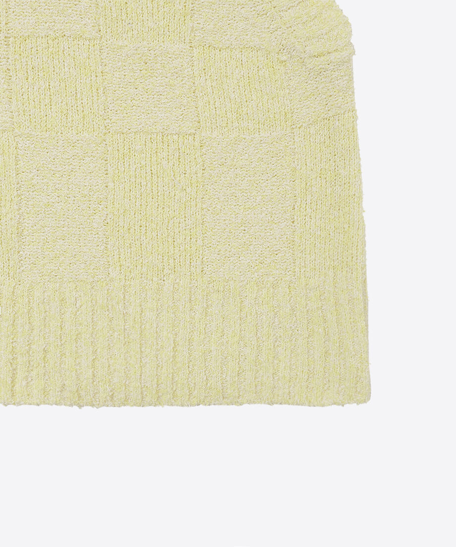 check stripe knit vest_6