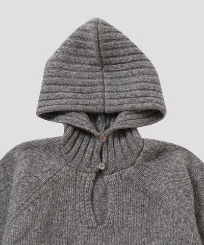 camel mix hooded KNIT_8