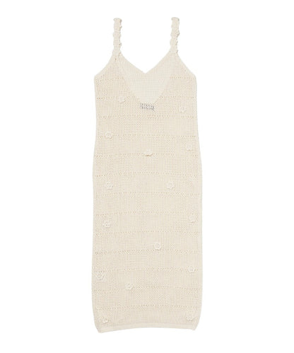 flower motif KNIT dress_8