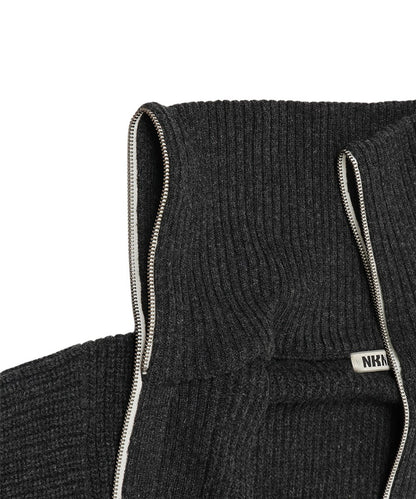 zipper double collar KNIT_14