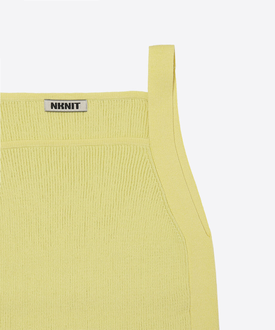cotton rib square knit tank top_13