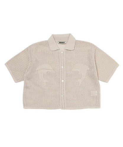 mesh dolphin KNIT  shirt_1