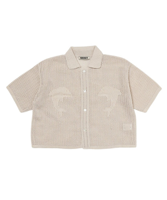 mesh dolphin KNIT  shirt_1