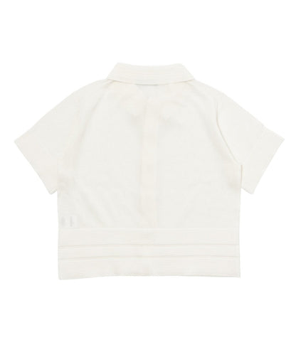 sheer wood button KNIT shirt_10