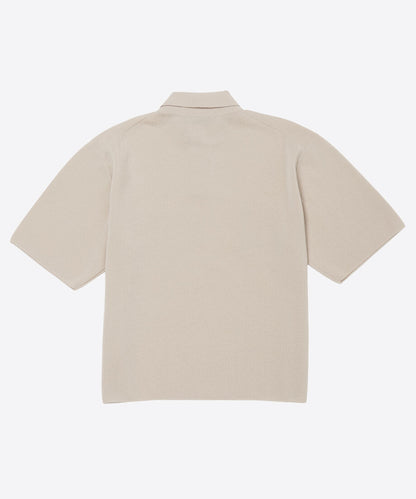 high gauge cotton mix knit polo shirt_10