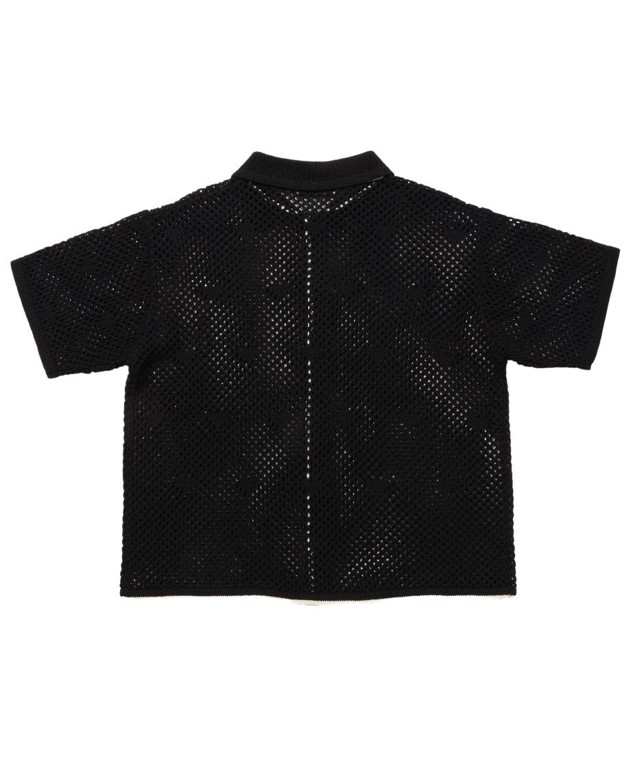 mesh♡ pattern KNIT shirt_11