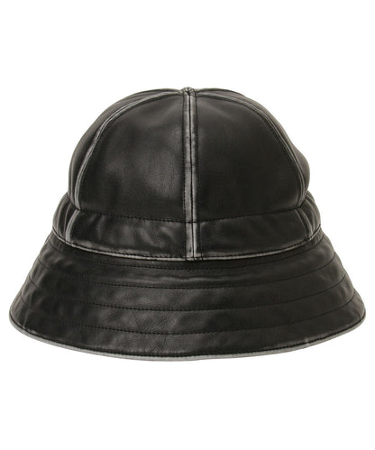 vegan  leather sailor hat_6