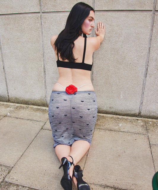 alpaca sheer KNIT skirt_1