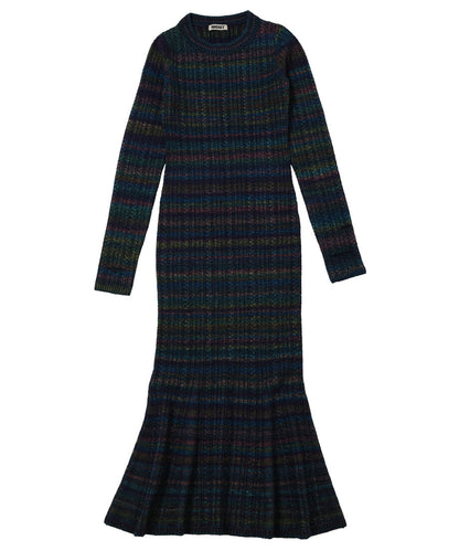 mix color tight long KNIT dress_3