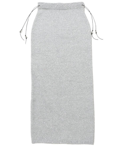 dry shaggy KNIT long skirt_7