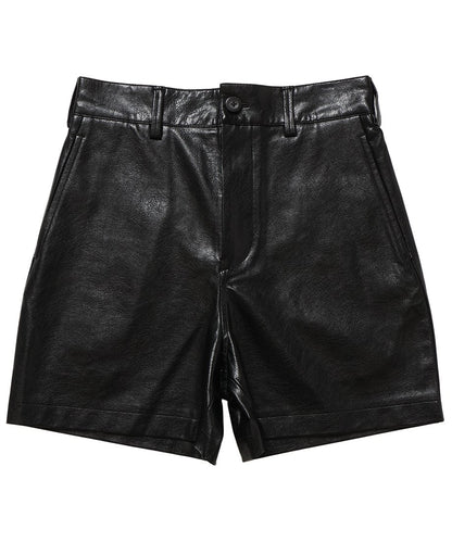 vegan leather short pants_5