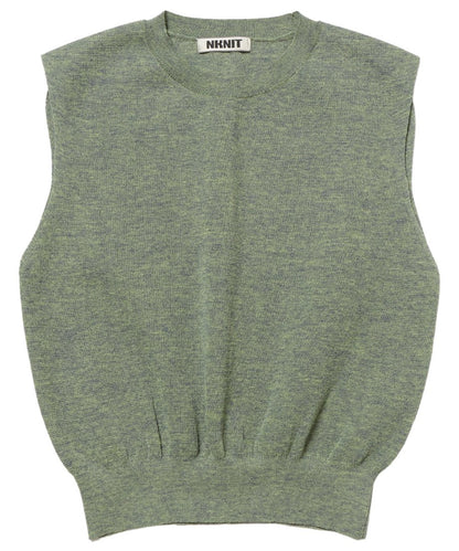 linen mix KNIT vest_3