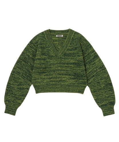 V-neck mix color KNIT_2