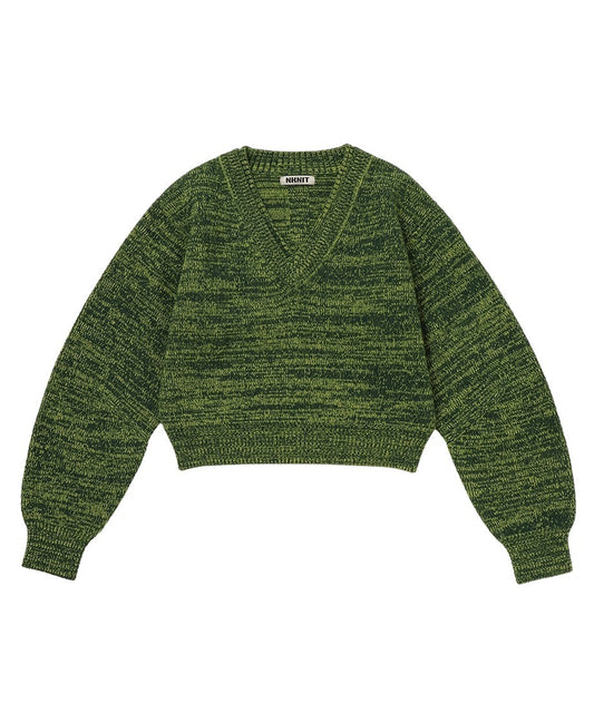 V-neck mix color KNIT_2