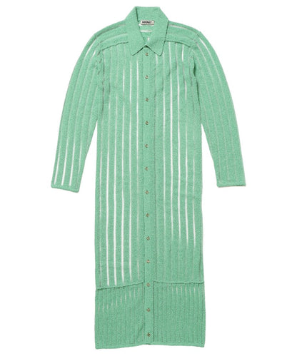 mesh stripe ling KNIT shirt_4