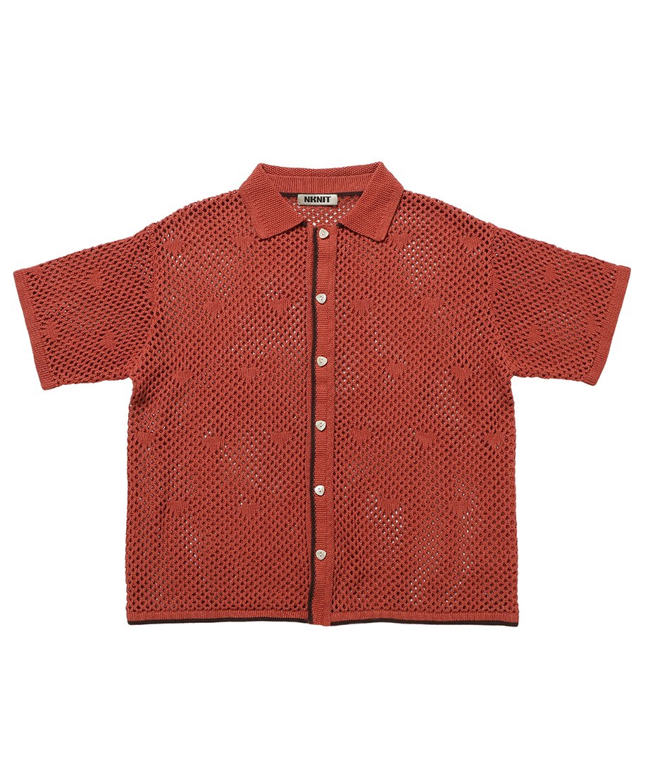 mesh♡ pattern KNIT shirt_7