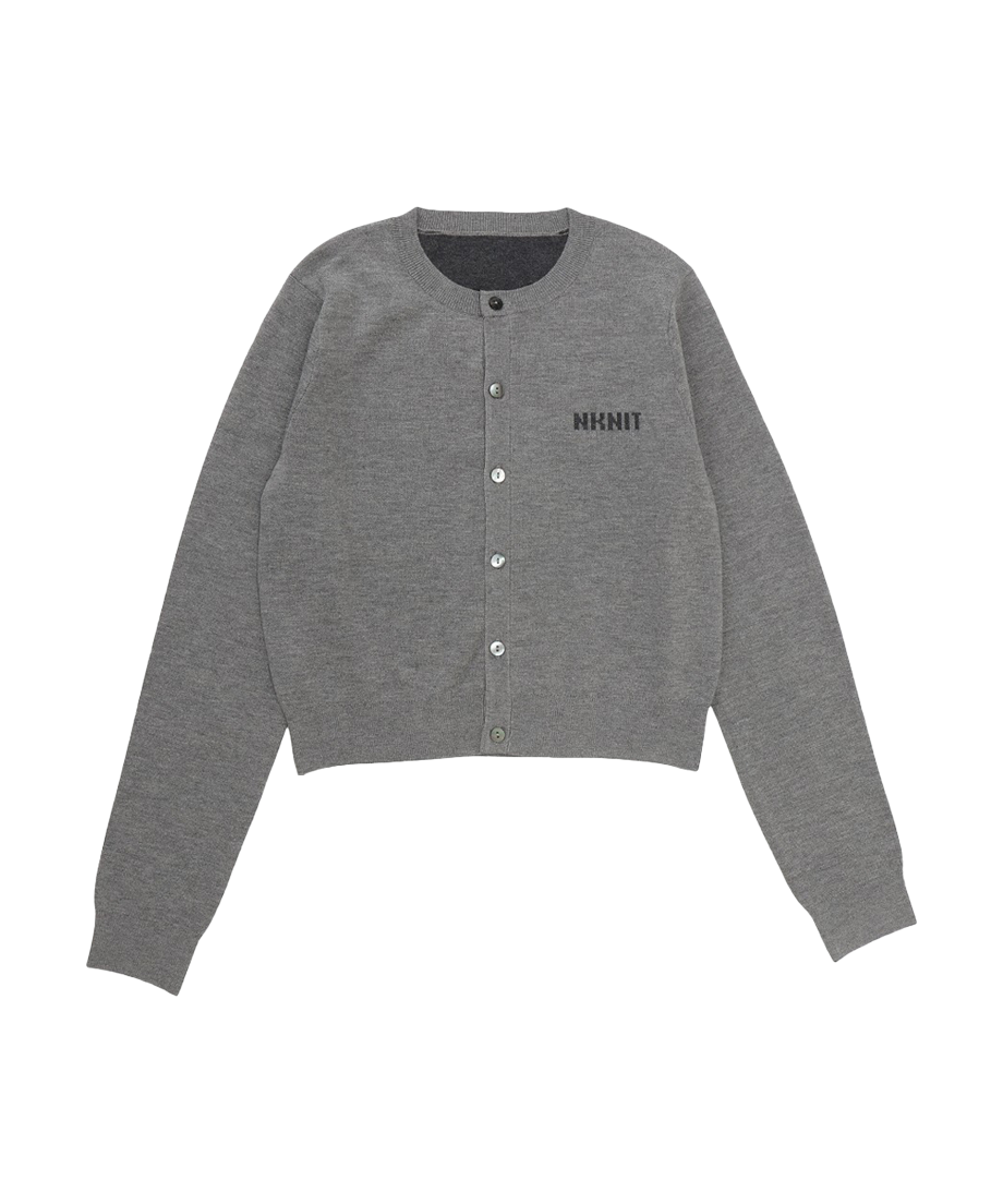 【NKNIT】logo KNIT cardigan size① NKNIT logo KNIT cardigan